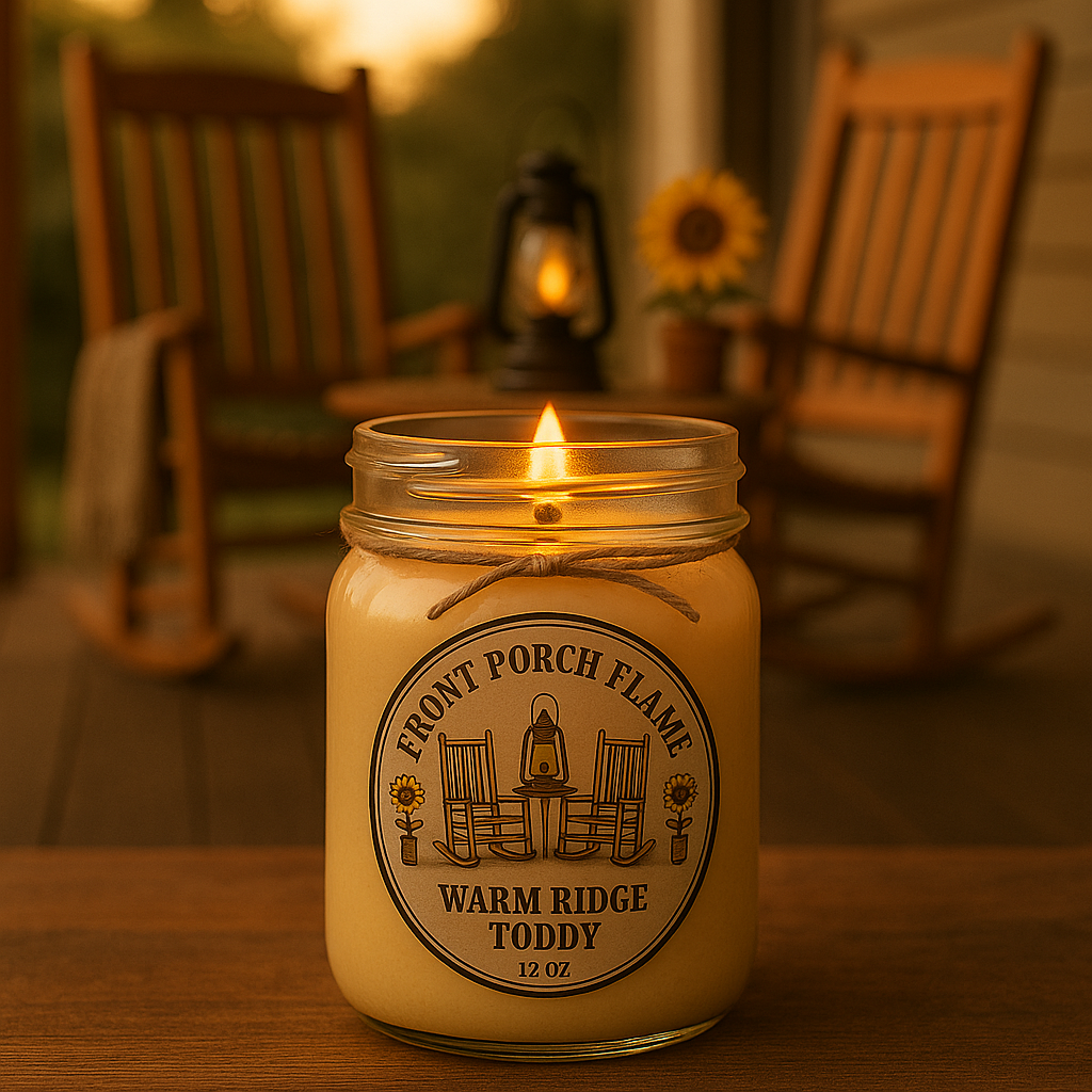 Front Porch Flame – Hand-Poured Rustic Mason Jar Candles