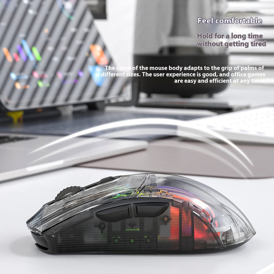 Wireless RGB Transparent Gaming Mouse - Comes with Charging Dock