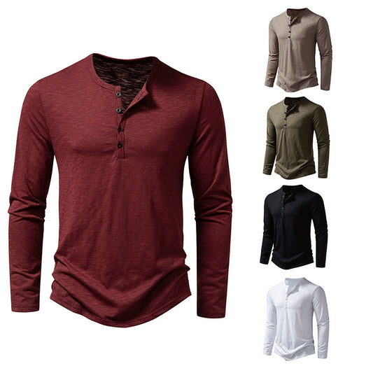 Men's Lightweight Long-sleeved T-shirt - Five Colors Available
