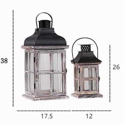 Rustic Retro Wooden Wind Lantern – Handcrafted Charm for Year-Round Decor