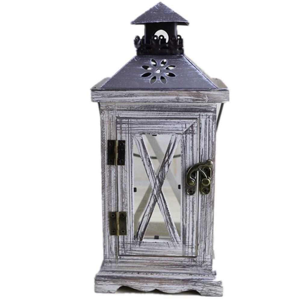 Rustic Retro Wooden Wind Lantern – Handcrafted Charm for Year-Round Decor