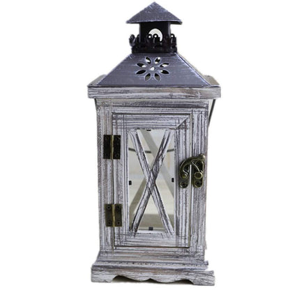 Rustic Retro Wooden Wind Lantern – Handcrafted Charm for Year-Round Decor