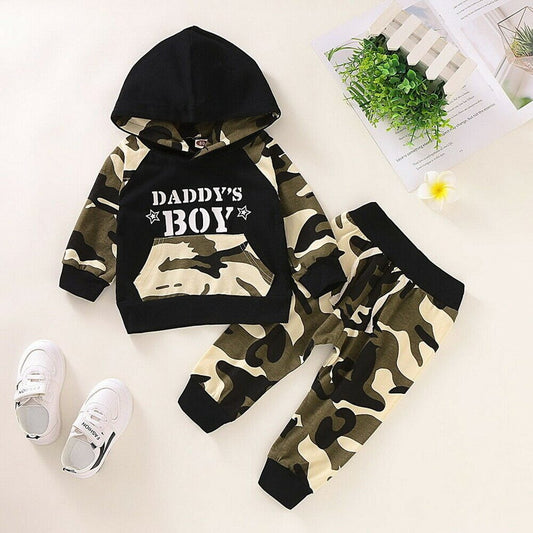 Toddler Boys Camo Outfit – Soft Cotton Clothing Set (1–3Y)