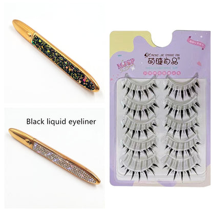 Multicolor False Eyelashes with Self-Adhesive Eyeliner – No Glue Needed