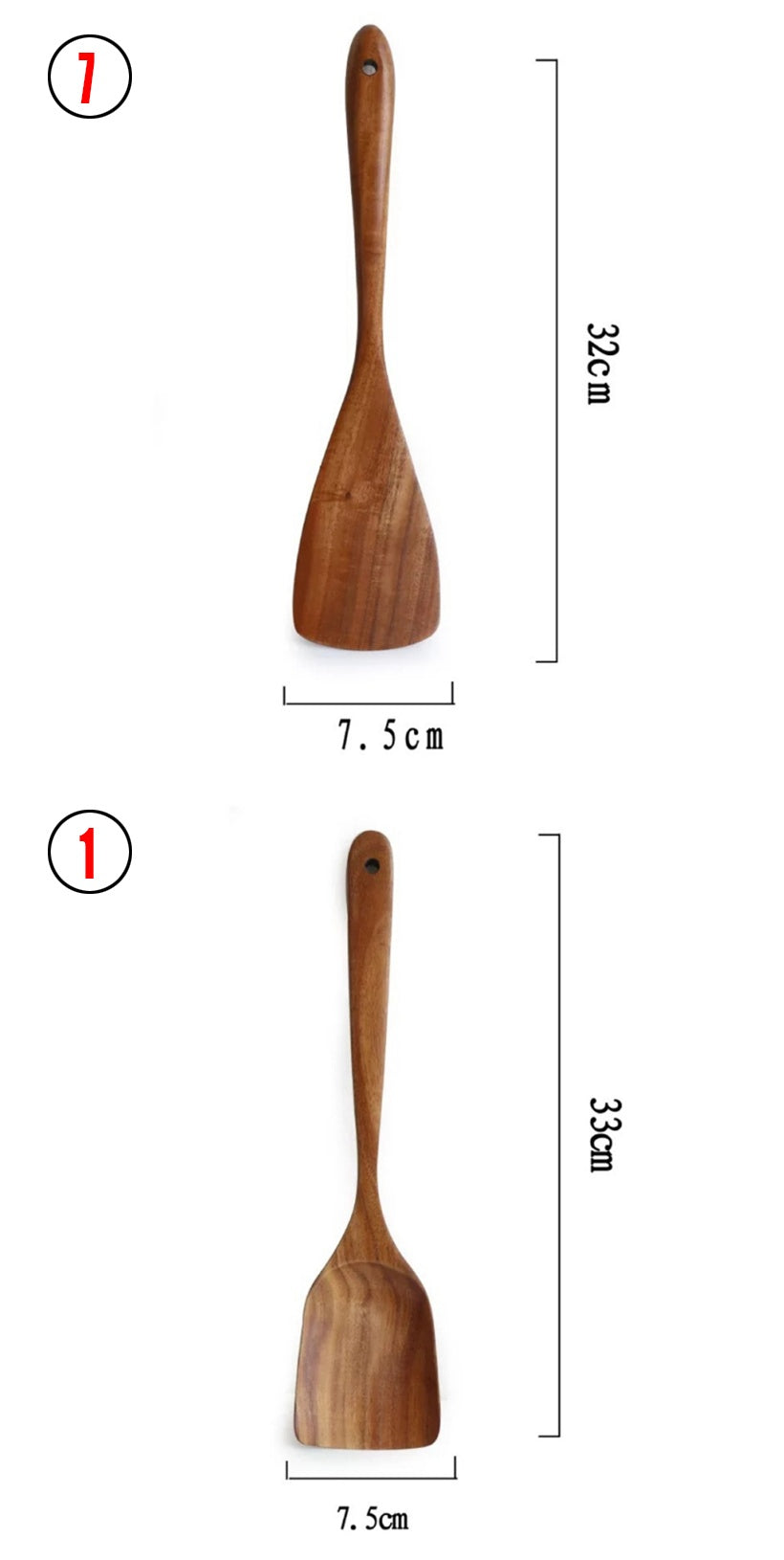 Rustic Thailand Teak Kitchen Tool Set – Eco-Friendly Wooden Utensils