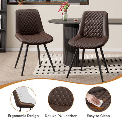 Modern Dining Chairs - 2pc Set