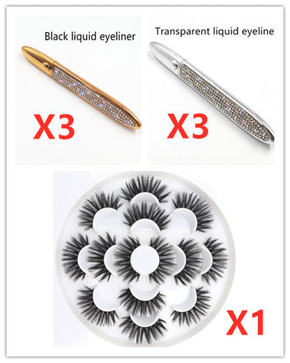 Multicolor False Eyelashes with Self-Adhesive Eyeliner – No Glue Needed