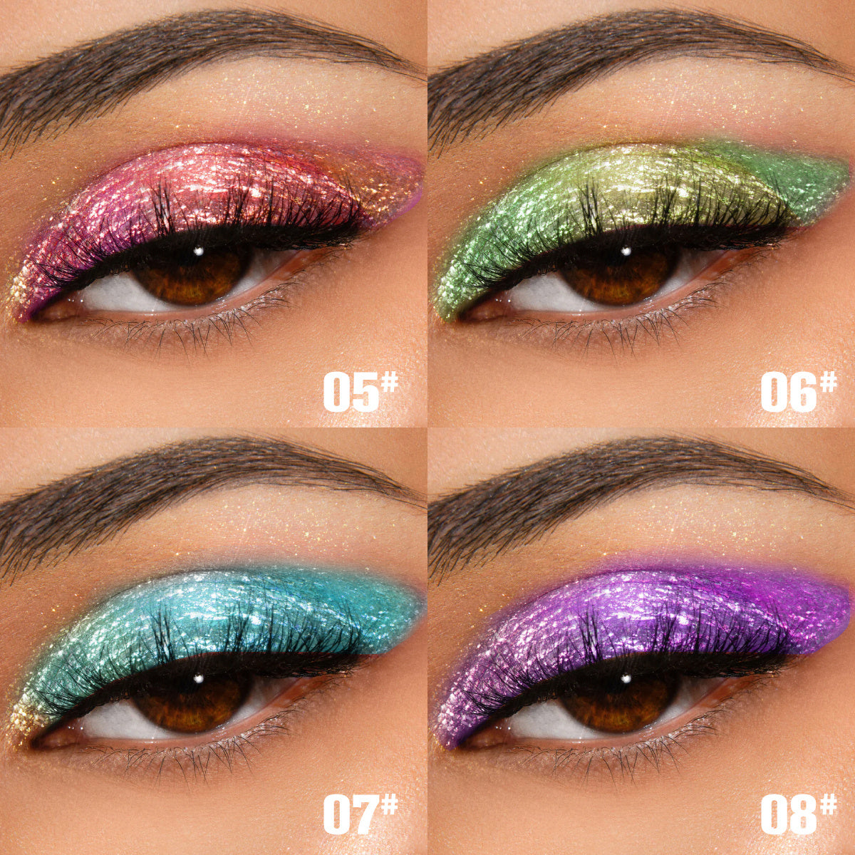 PHOFAY Chameleon Multichrome Eyeshadow Bundle – 6PC Liquid Shimmer Set