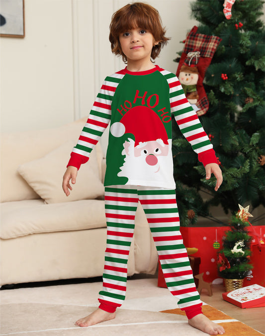 Matching Santa Stripe Christmas Pajamas – Holiday Cotton Sleepwear