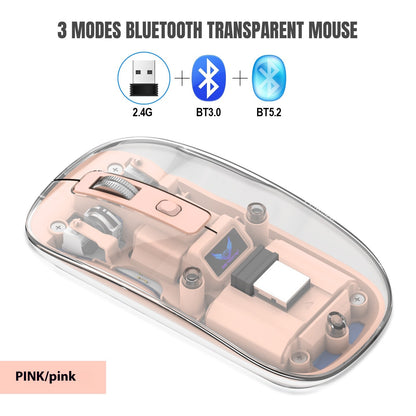 Transparent Wireless Mouse - Three Connection Modes