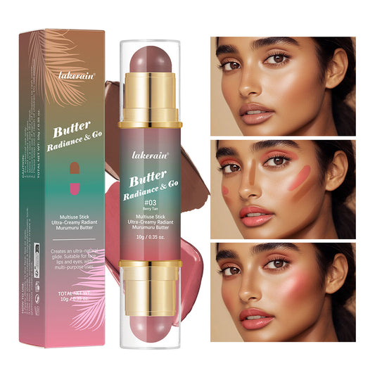 Butter Radiance & Go Blush Stick – Creamy Dual-End Blusher & Highlighter Stick