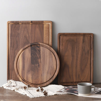 Rustic Walnut Wood Chopping Board – Multi-Purpose Kitchen Tray