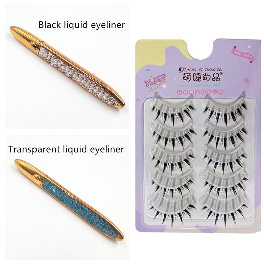 Multicolor False Eyelashes with Self-Adhesive Eyeliner – No Glue Needed