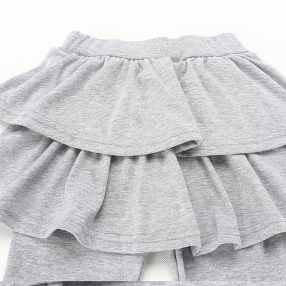 Girls’ Skirted Leggings – Cotton Culottes Pants