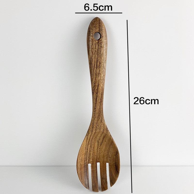 Rustic Thailand Teak Kitchen Tool Set – Eco-Friendly Wooden Utensils