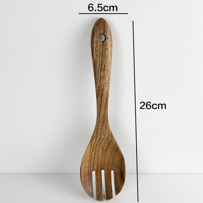 Rustic Thailand Teak Kitchen Tool Set – Eco-Friendly Wooden Utensils