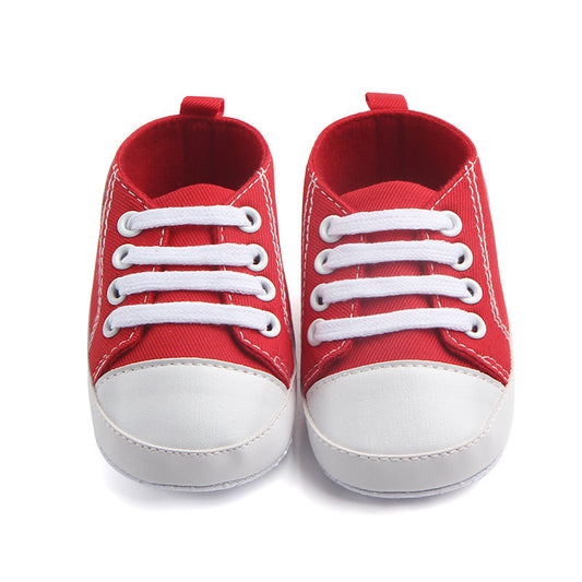 Baby Canvas Sneakers – Soft Sole First Walker Shoes (0–18M)