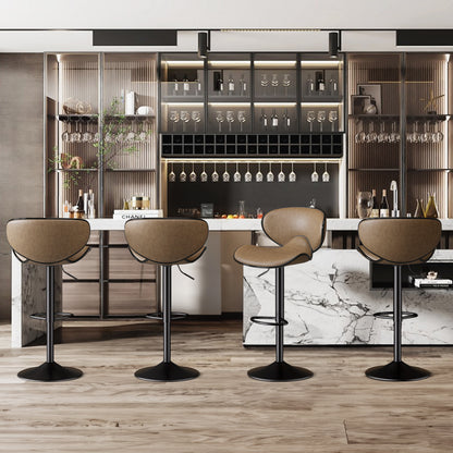 Modern Adjustable Bar Stools - 2pc Set