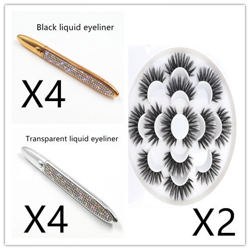 Multicolor False Eyelashes with Self-Adhesive Eyeliner – No Glue Needed