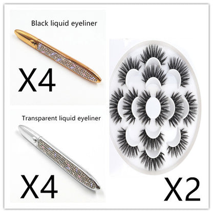 Multicolor False Eyelashes with Self-Adhesive Eyeliner – No Glue Needed