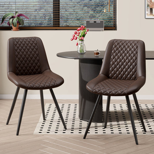 Modern Dining Chairs - 2pc Set