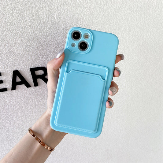 Silicone iPhone Case and Card Holder - Multiple Styles & Colors