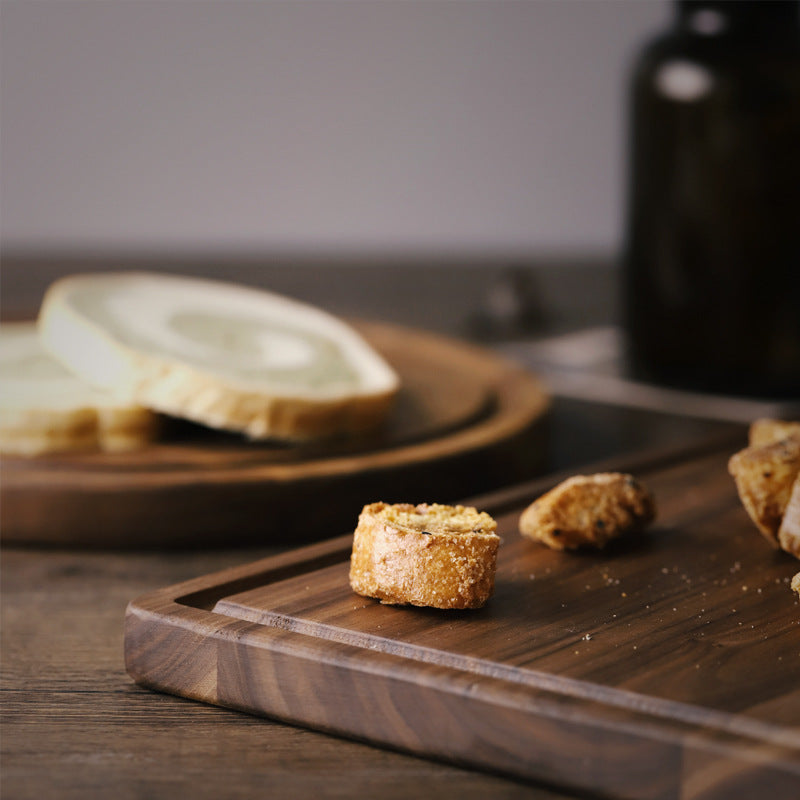 Rustic Walnut Wood Chopping Board – Multi-Purpose Kitchen Tray