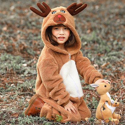 Children’s Christmas Reindeer Costume – Cozy Play Outfit