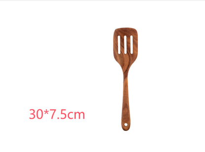 Rustic Thailand Teak Kitchen Tool Set – Eco-Friendly Wooden Utensils