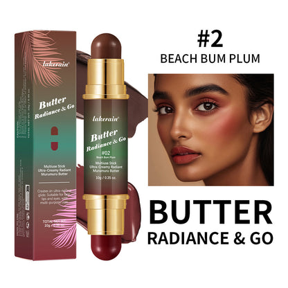 Butter Radiance & Go Blush Stick – Creamy Dual-End Blusher & Highlighter Stick