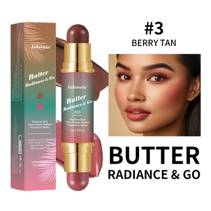 Butter Radiance & Go Blush Stick – Creamy Dual-End Blusher & Highlighter Stick