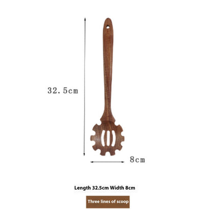 Rustic Thailand Teak Kitchen Tool Set – Eco-Friendly Wooden Utensils