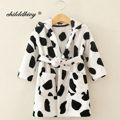 Kids’ Plush Pajama Robe – Multiple Fun Prints