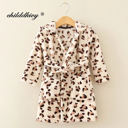 Kids’ Plush Pajama Robe – Multiple Fun Prints