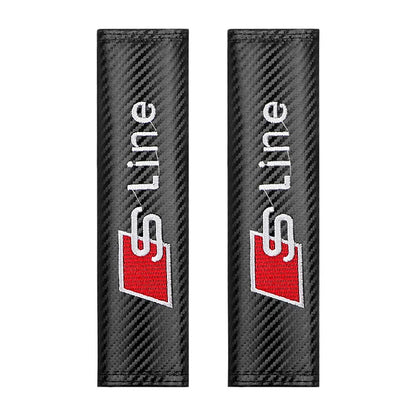 Audi Carbon Fiber Seat Belt Cover 2pc