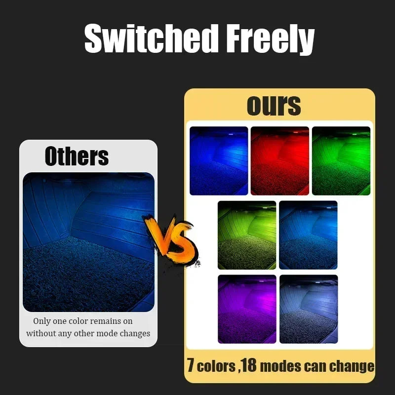 Audi LED Footwell Light New Version –  App Control & Touch (2 or 4 Pack)
