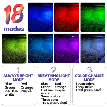 Audi LED Footwell Lights – Multi-Color, Touch Control, Factory Fit (2 Pack)
