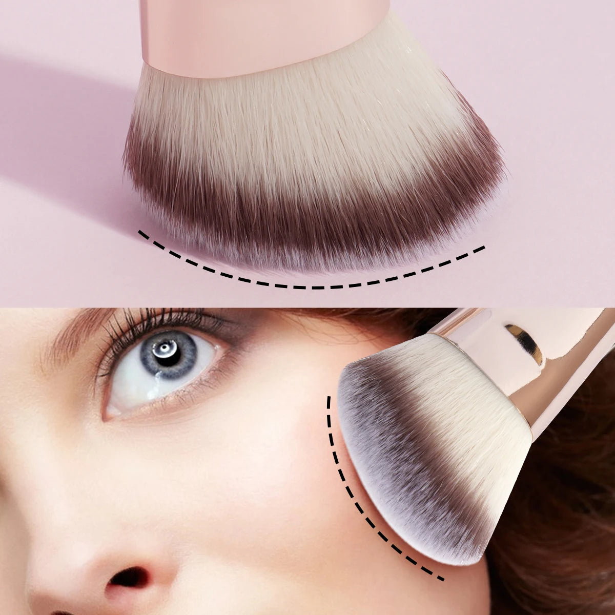 MAANGE 4pcs Basic Makeup Brushes Set With Box Dual-ended Foundations Powder Blush