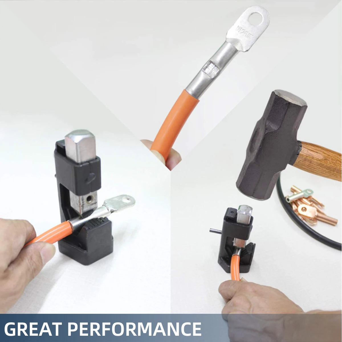 Car Audio Cable Lug Crimper – Heavy-Duty 8 AWG to 4/0 Gauge