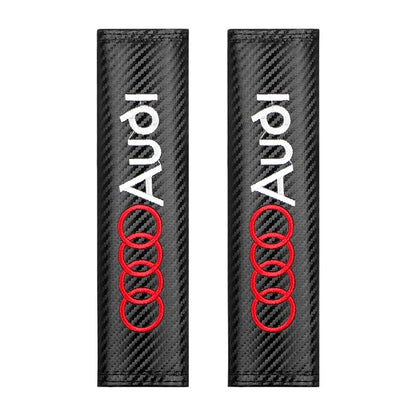 Audi Carbon Fiber Seat Belt Cover 2pc