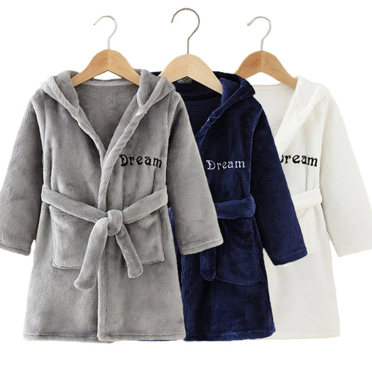 Kids’ Plush Pajama Robe – Multiple Fun Prints