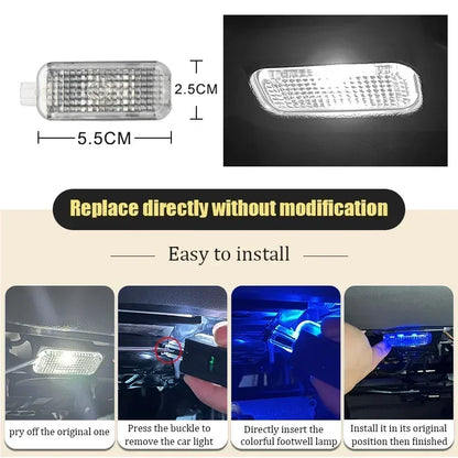 Audi LED Footwell Light New Version –  App Control & Touch (2 or 4 Pack)