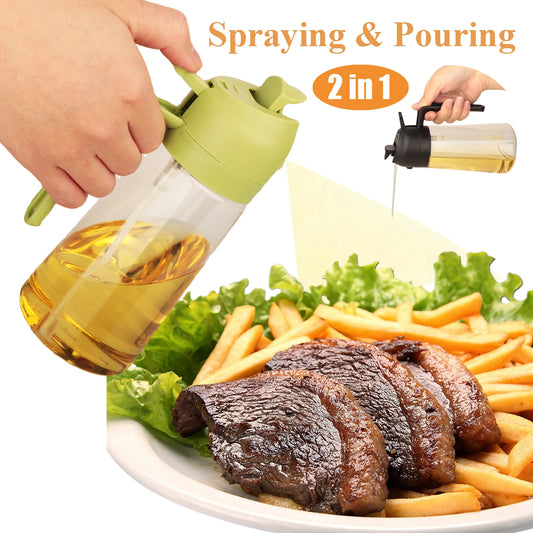 Cooking Oil Dispenser, Dual Use (Pour and Spray)