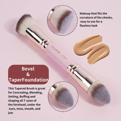 MAANGE 4pcs Basic Makeup Brushes Set With Box Dual-ended Foundations Powder Blush