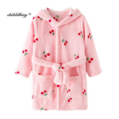 Kids’ Plush Pajama Robe – Multiple Fun Prints
