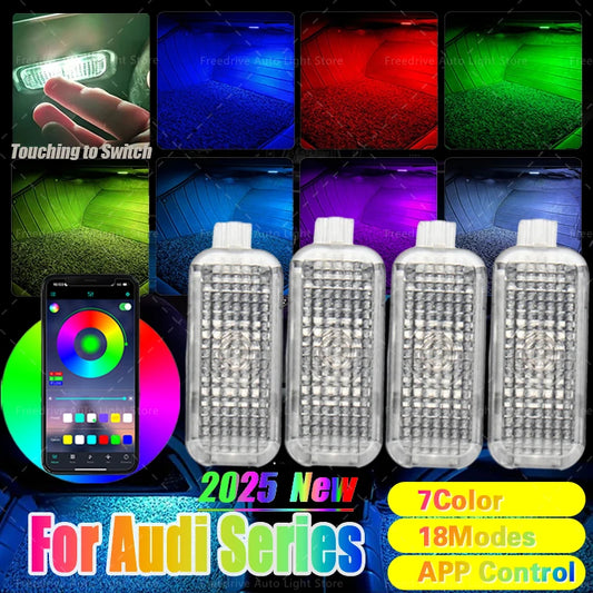 Audi LED Footwell Light New Version –  App Control & Touch (2 or 4 Pack)