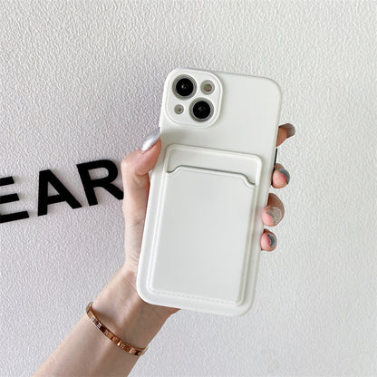 Silicone iPhone Case and Card Holder - Multiple Styles & Colors