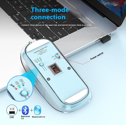 Transparent Wireless Mouse - Three Connection Modes
