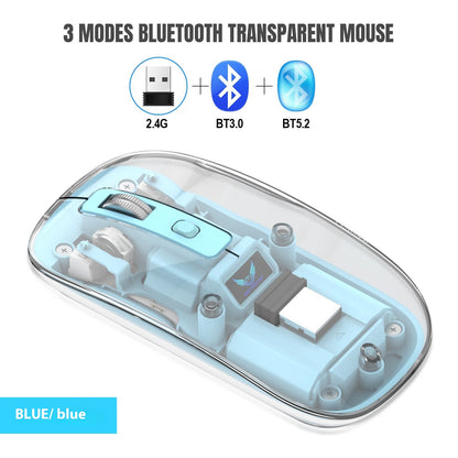 Transparent Wireless Mouse - Three Connection Modes