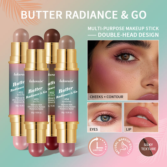 Butter Radiance & Go Blush Stick – Creamy Dual-End Blusher & Highlighter Stick